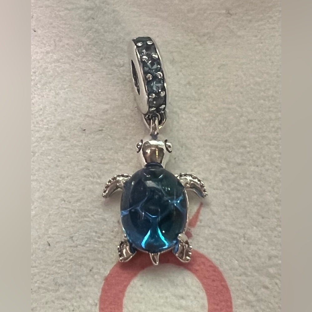 PANDORA Blue Murano Glass Sea Turtle Charm NEW GUARANTEED AUTHENTIC!